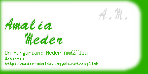 amalia meder business card